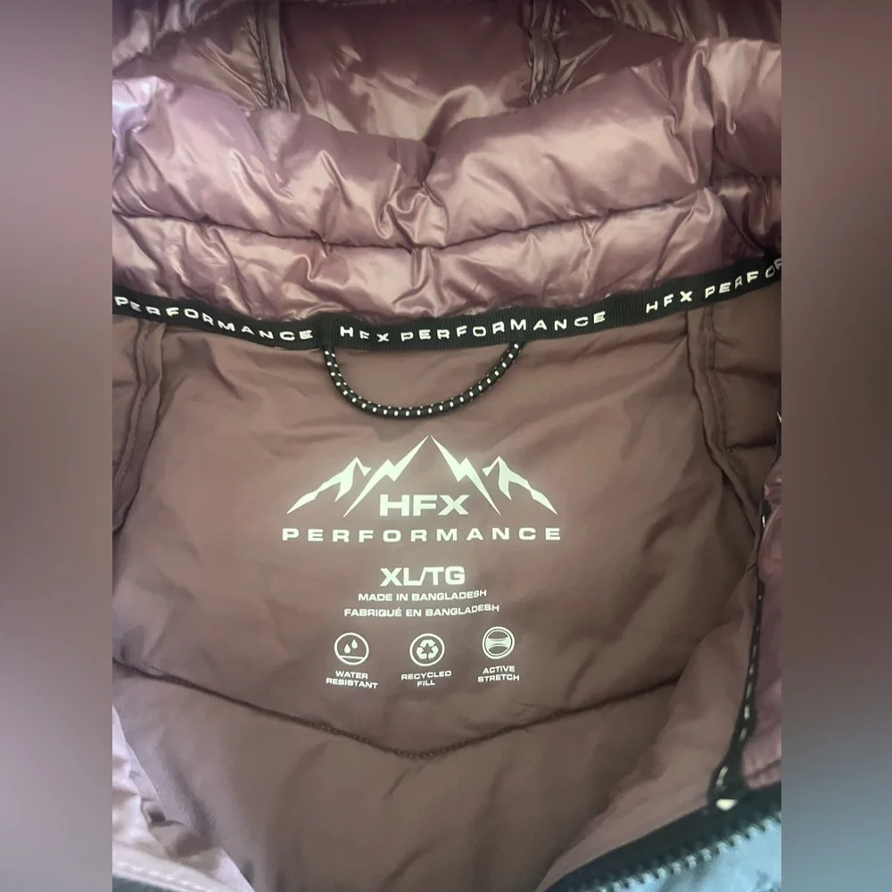 HFX Performance Women's Puffer Jacket XL Stretch Charcoal Water Resistant $120 - Picture 5 of 11